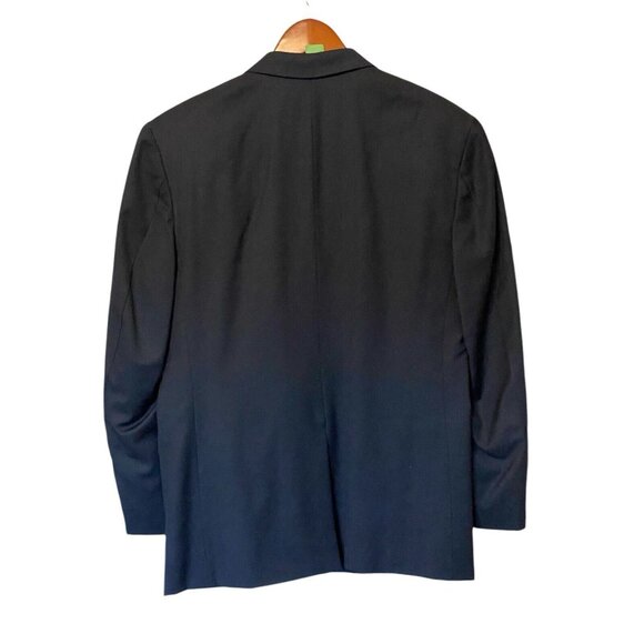 Black Blazer Men's Single Breasted 2 Button LC Shield Brass Button Star Fashion - Picture 2 of 10